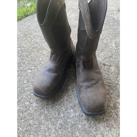 Herman Survivors Boot Mens Brown Leather Safety Cowboy Boots Sz 13